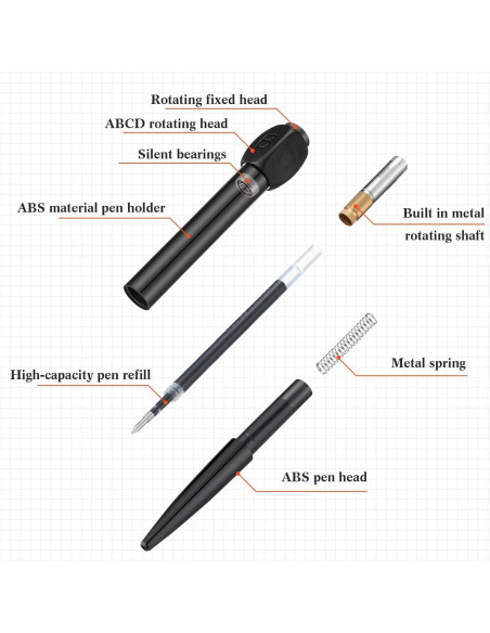 4 Bolígrafos Giratorios Alivio Estrés Dinifee 0.5mm