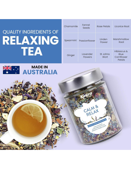 Té de Hoja Suelta Kintra Foods Calmante 60g Manzanilla Lavanda