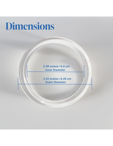 Anillos de Plástico Transparente para Bufandas - 50 Unidades - 8.26 cm