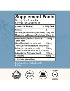 Cápsulas MycoBenefits Sleep Host Defense - 60 Cápsulas 2