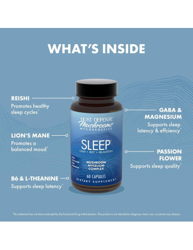 Cápsulas MycoBenefits Sleep Host Defense - 60 Cápsulas