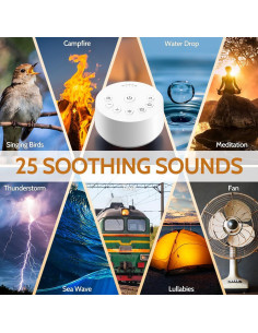 Máquina de Sonido Color Noise para Dormir 25 Sonidos 32 Niveles 2