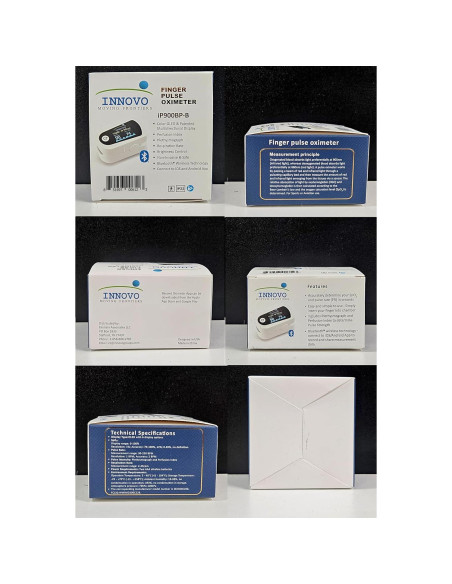Oxímetro de Pulso Innovo iP900BP-B Bluetooth SpO2