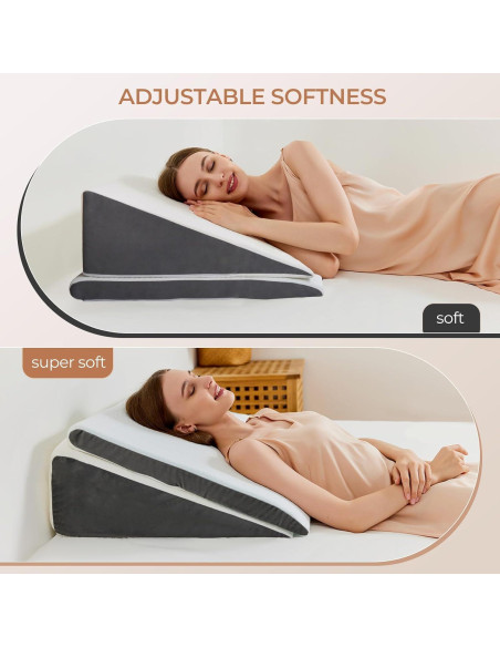 Almohada Wedge Ajustable Vekkia 2-Pack Espuma Viscoelástica