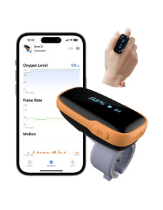 Oxímetro de Pulso Vibeat WearO2 Bluetooth 12h Monitor O2