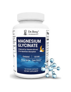 Suplemento de Magnesio Glicinato Dr. Berg 150 Caps