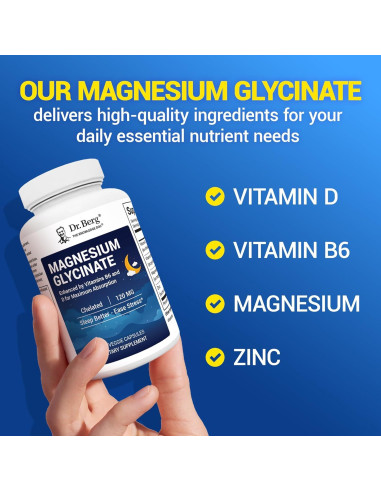 Suplemento de Magnesio Glicinato Dr. Berg 150 Caps