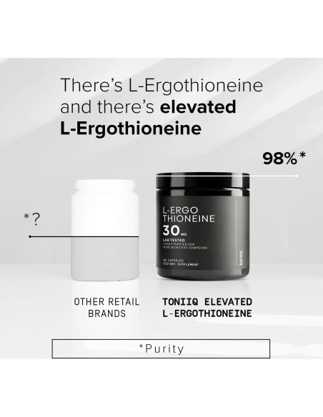 L-Ergotionina 30mg Toniiq - 90 Cápsulas Pureza 98% L-Ergotionina 30mg Toniiq - 90 Cápsulas Pureza 98%