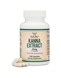 Suplemento Kanna Double Wood 50mg 120 Cápsulas Veganas