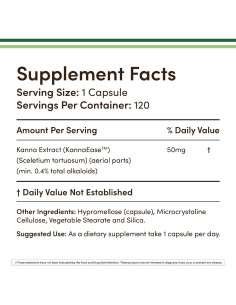 Suplemento Kanna Double Wood 50mg 120 Cápsulas Veganas 2