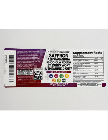 Suplemento de Azafrán Clean Nutraceuticals 60 cápsulas