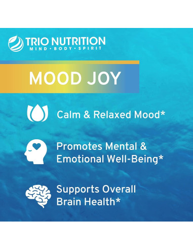 Suplemento Mood Joy Trio Nutrition 60 Cápsulas 5-HTP Ashwagandha