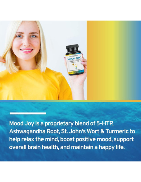 Suplemento Mood Joy Trio Nutrition 60 Cápsulas 5-HTP Ashwagandha