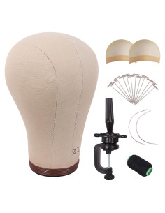 Cabeza de Peluca MapofBeauty 53.34 cm Corcho y Lienzo
