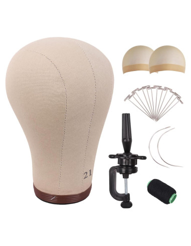 Cabeza de Peluca MapofBeauty 53.34 cm Corcho y Lienzo