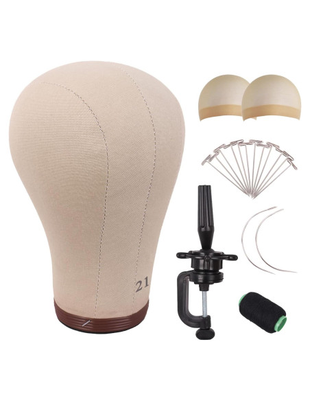 Cabeza de Peluca MapofBeauty 53.34 cm Corcho y Lienzo