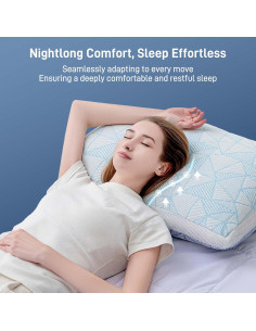 Juego de 2 almohadas Caelorin Queen hipoalergénicas ajustables 2