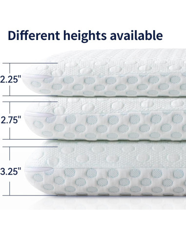 Hcore Almohada Ultra Fina 6.99 cm Espuma de Memoria