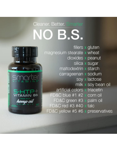 Suplemento 5-HTP 200mg + Vitamina B6 Smarter 60 gelatinas