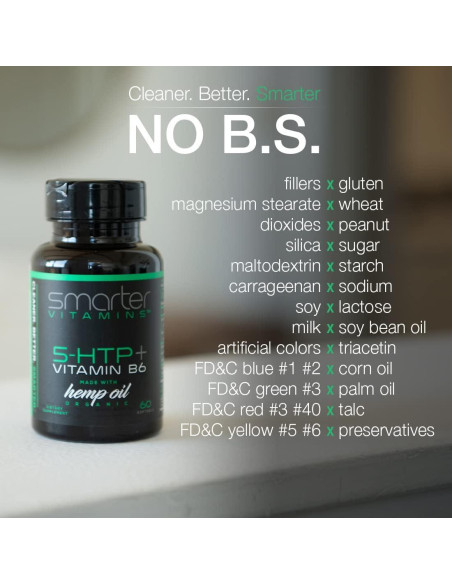 Suplemento 5-HTP 200mg + Vitamina B6 Smarter 60 gelatinas