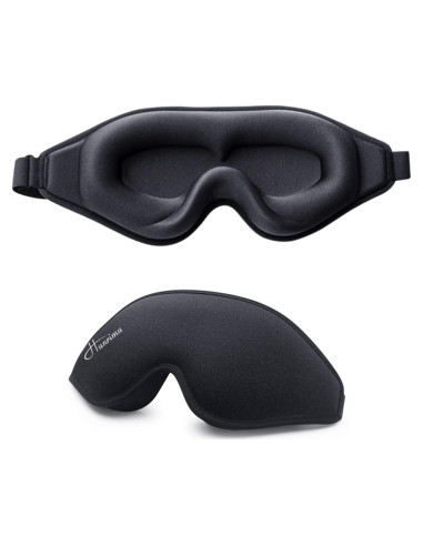 Máscara de Ojos 3D Hunrimu Ajustable Bloqueo Luz Negro
