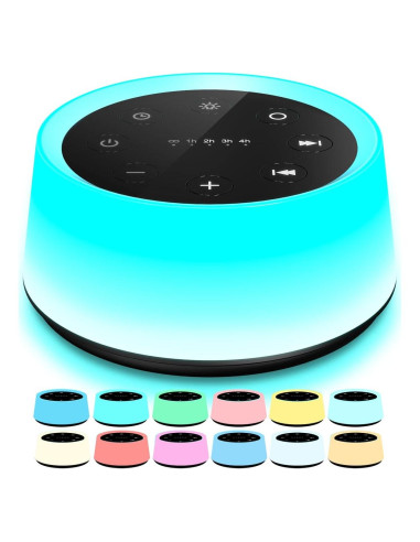 Máquina de Sonido ColorsNoise con 30 Sonidos y Luz Nocturna
