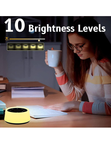 Máquina de Sonido ColorsNoise con 30 Sonidos y Luz Nocturna