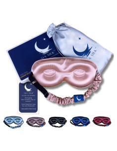 Mascarilla para dormir Sia Silk 3D rosa hipoalergénica