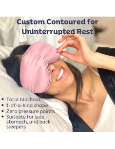 Mascarilla para dormir Sia Silk 3D rosa hipoalergénica 2