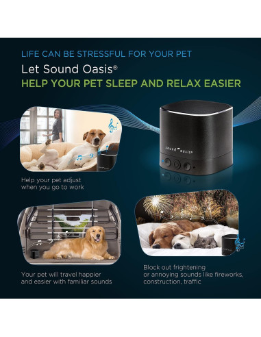 Máquina de Sonido para Mascotas Sound Oasis BST-80-20P, 20 Sonidos Calmantes