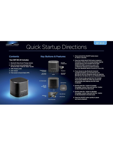 Máquina de Sonido para Mascotas Sound Oasis BST-80-20P, 20 Sonidos Calmantes