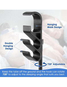 Soporte de Manguera CPAP Geiserailie con Gancho y Base 2