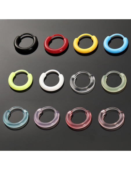 12 Pares Retenedores de Oreja Antialérgicos Melimarry Unisex