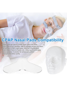Paquete de 10 Almohadillas Nasales Gel CPAP LEWEREST 2