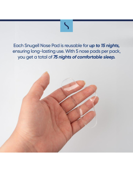 Almohadillas Nasales Snugell CPAP - Paquete de 5 Reutilizables