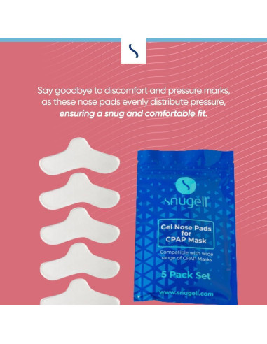 Almohadillas Nasales Snugell CPAP - Paquete de 5 Reutilizables