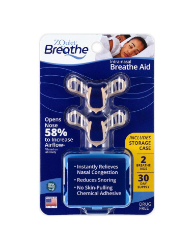 Dilatador Nasal Antisnoring ZQuiet - 2 Unidades, 30 Días