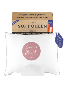 Almohada FluffCo Suave Queen 100% Algodón 300 Hilos