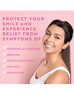 Protector Bucal Nocturno Profesional CUSTMBITE Rosa 2 Pzs 2