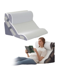 Juego de Almohadas en Cuña 3 Piezas Ahpmeoa Blanca