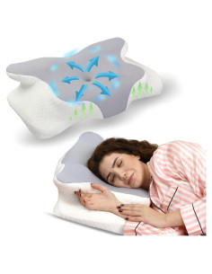 Almohada Cervical Ergonómica AleBay Espuma Viscoelástica 62x41cm