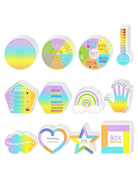 12 Etiquetas Sensoriales Antiestrés Heyiminy - Calmantes 12 Etiquetas Sensoriales Antiestrés Heyiminy - Calmantes