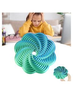 Juguete Antiestrés Fractal Hexágono Mydhall Verde 10 cm