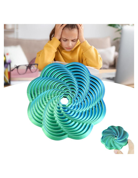 Juguete Antiestrés Fractal Hexágono Mydhall Verde 10 cm