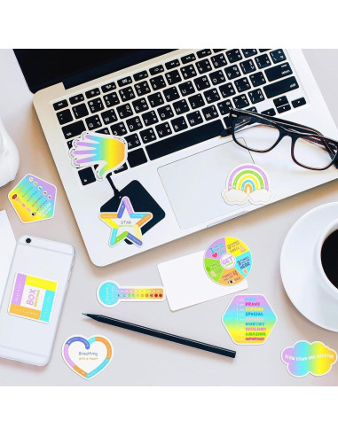 12 Etiquetas Sensoriales Antiestrés Heyiminy - Calmantes