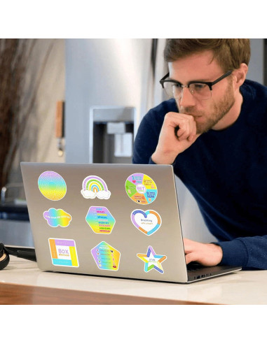 12 Etiquetas Sensoriales Antiestrés Heyiminy - Calmantes