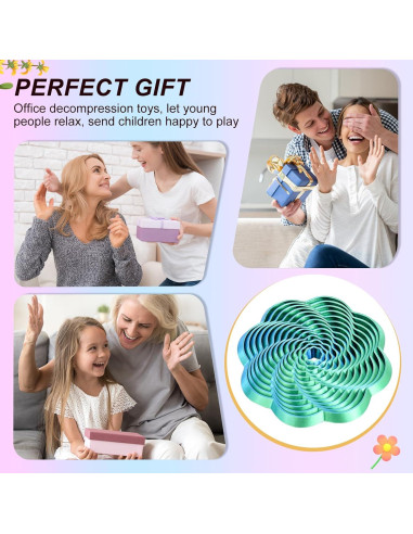 Juguete Antiestrés Fractal Hexágono Mydhall Verde 10 cm