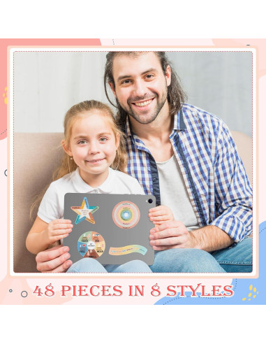 Calcomanías Sensoriales H1vojoxo 48 Piezas Alivio Estrés