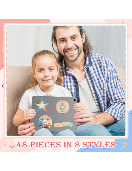 Calcomanías Sensoriales H1vojoxo 48 Piezas Alivio Estrés