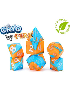 Dados Antiestrés Gate Keeper Cryo by Fire - Set 7pc RPG 2